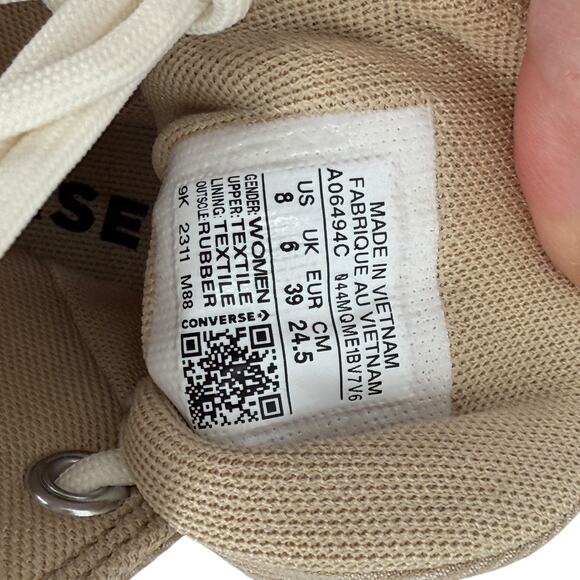 Converse Chuck Taylor All Star Hi Lift Sneaker Khaki White Size 8 Womens NEW - Picture 7 of 7